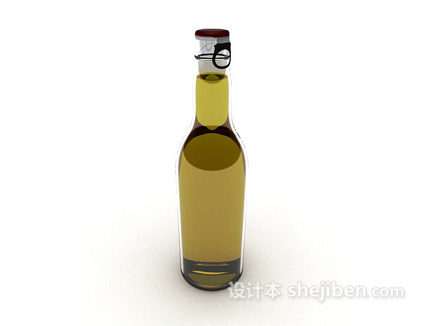 一支啤酒3d模型下载