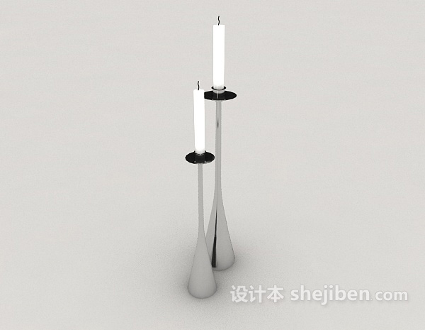 简约烛台灯3d模型下载