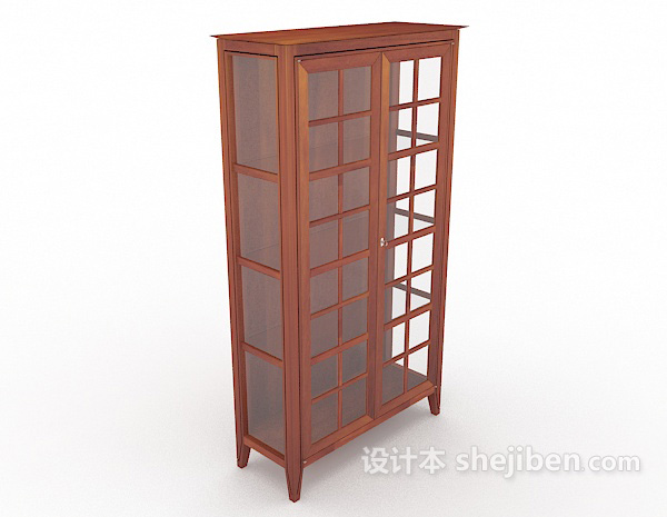 常见现代展示柜3d模型下载