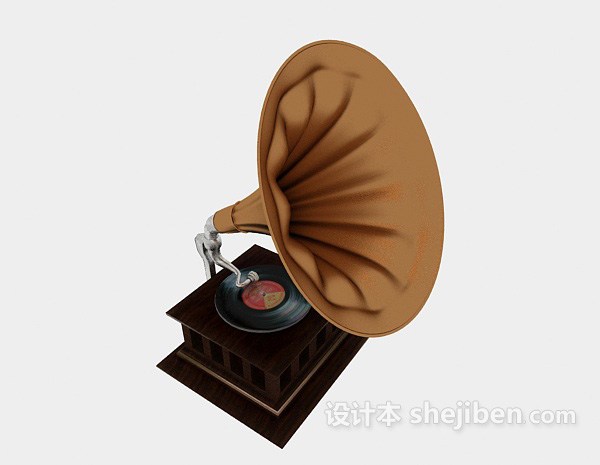 传统留声机3d模型下载