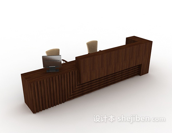 酒店大堂班台3d模型下载