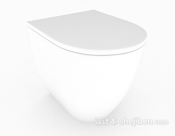 家居简约马桶3d模型下载