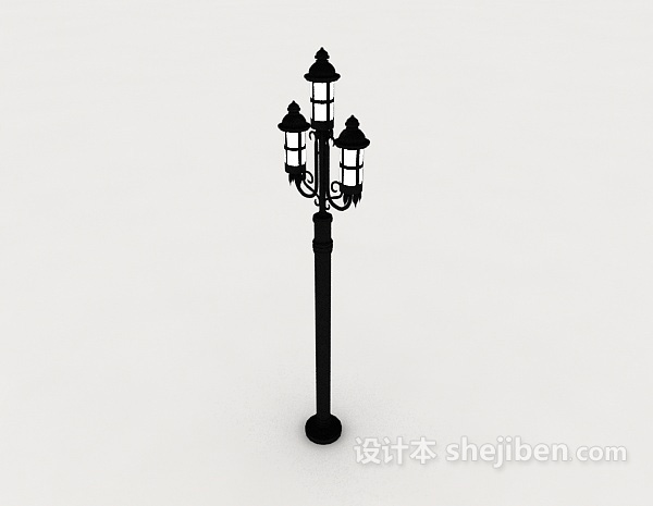 欧式简约路灯3d模型下载