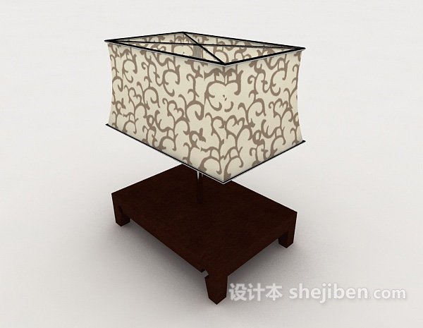新中式台灯3d模型下载