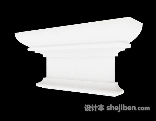 石材白色建筑构件3d模型下载