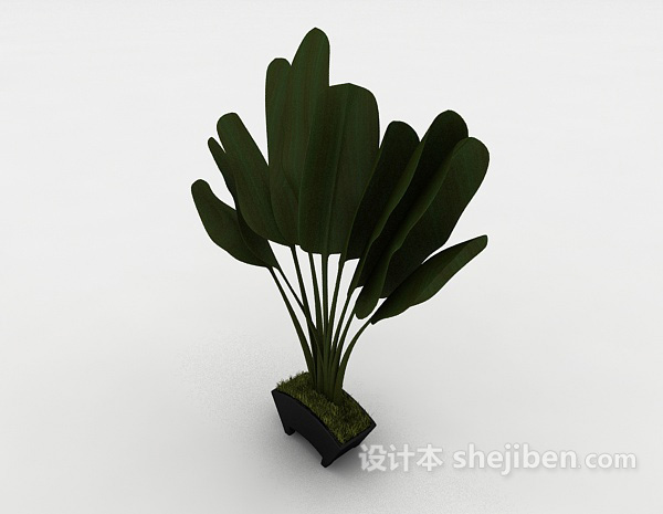 简单室内盆栽3d模型下载