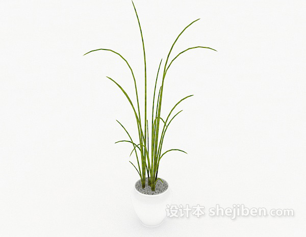 简单大方盆栽3d模型下载