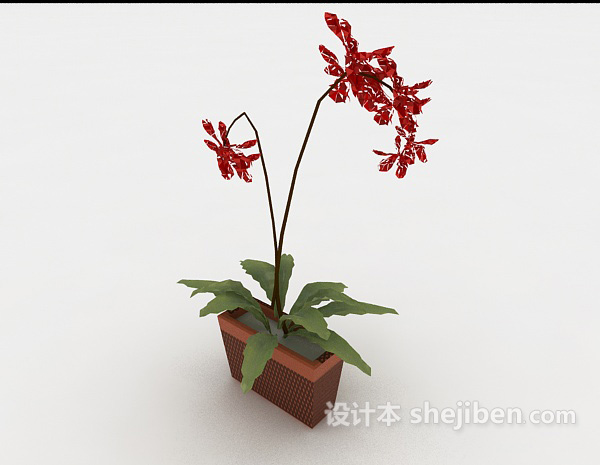 居家装饰小盆栽3d模型下载
