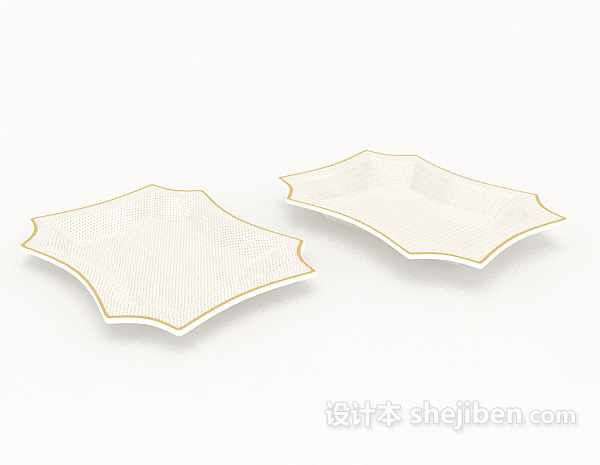 简单碗碟3d模型下载