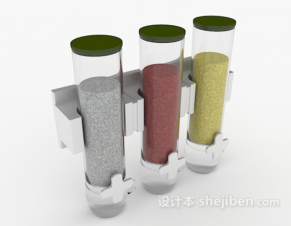 玻璃收纳瓶3d模型下载