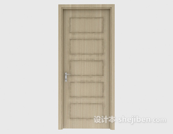 灰色实木家具门3d模型下载