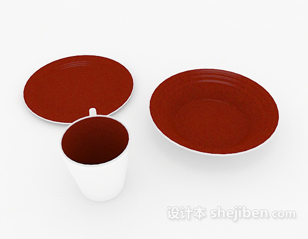 简单盆碗3d模型下载