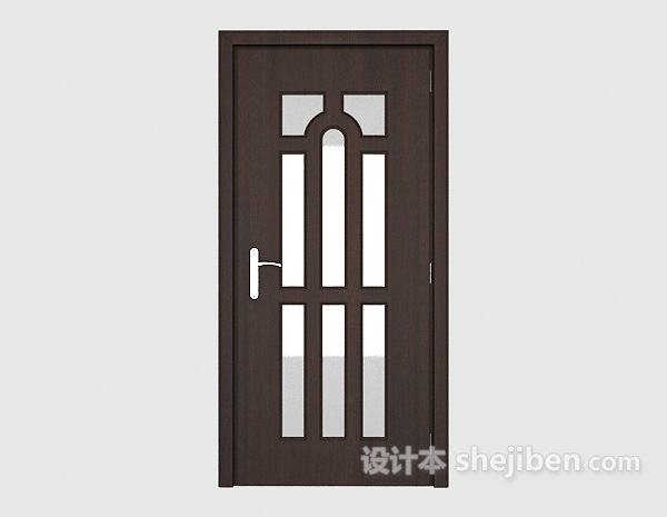 家居实木门3d模型下载