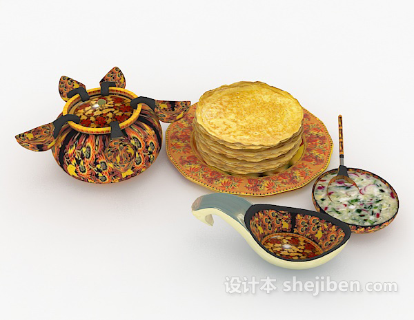 东南亚异域食物3d模型下载