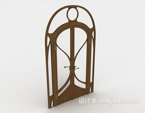 欧式木门结构3d模型下载