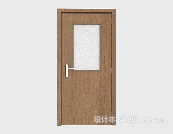 办公室实木门3d模型下载
