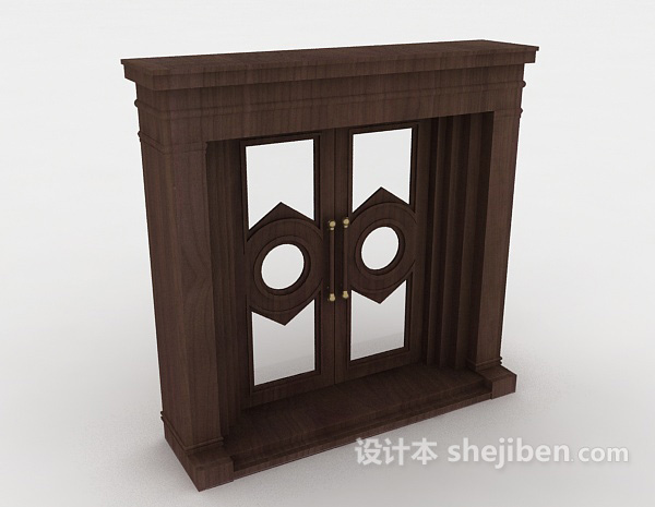 欧式会议厅大门3d模型下载