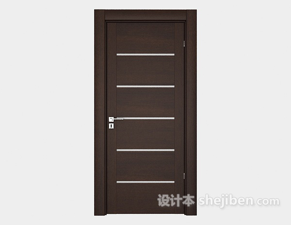 简单实木家居门3d模型下载