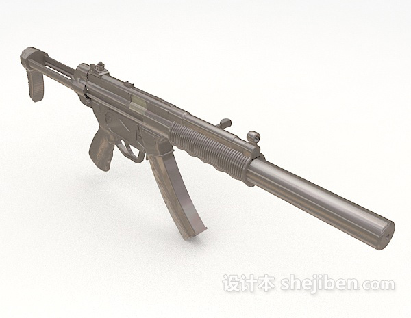 冲锋枪武器3d模型下载