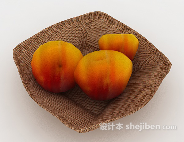 新鲜桃子3d模型下载