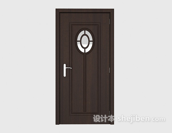 简约高档实木门3d模型下载