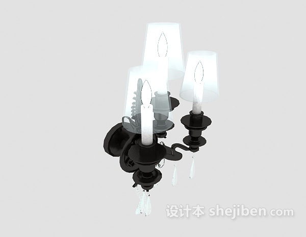 欧式风格古典壁灯3d模型下载