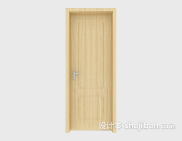 简单居家实木门3d模型下载