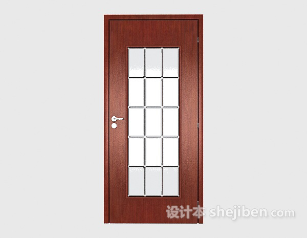简单居家浴室门3d模型下载