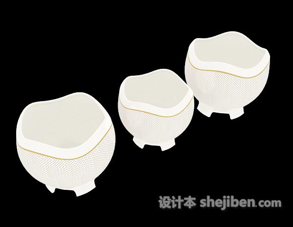 白色陶瓷器具3d模型下载