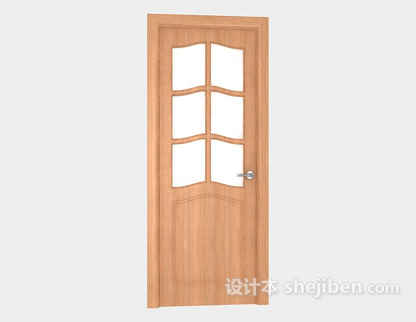 现代浴室门3d模型下载