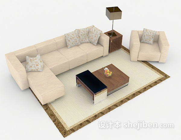现代风格组合沙发3d模型下载