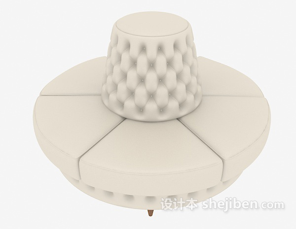 个性圆形沙发凳3d模型下载