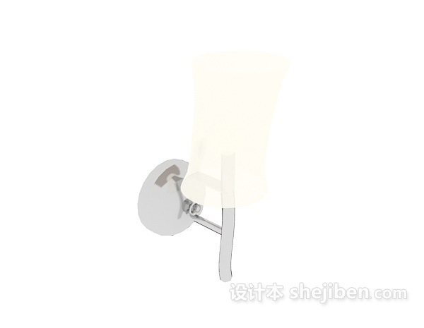 简约暖黄色壁灯3d模型下载
