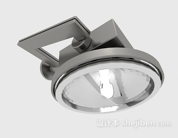 简约灰色吸顶灯3d模型下载