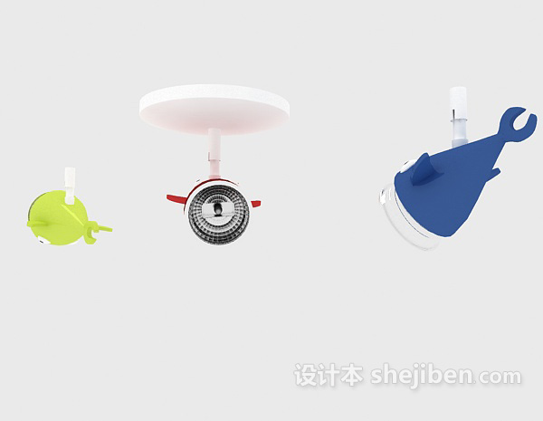 卡通射灯3d模型下载