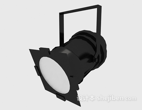 黑色射灯3d模型下载