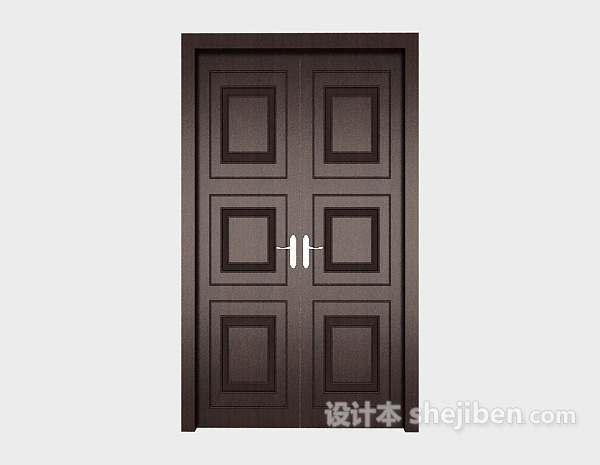 木质家居门3d模型下载