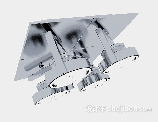 金属射灯3d模型下载