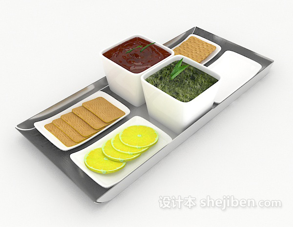 饼干甜点3d模型下载
