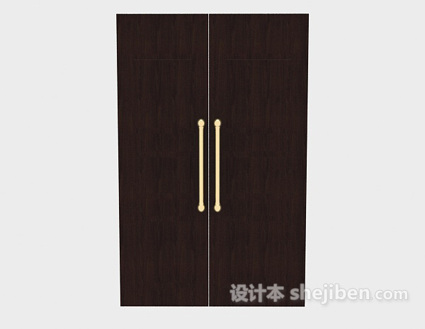 简约木门3d模型下载