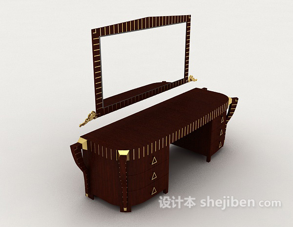 精致高档梳妆台3d模型下载