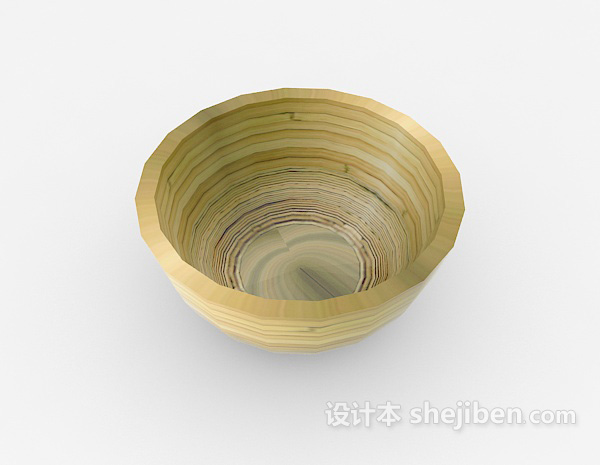 木质碗3d模型下载