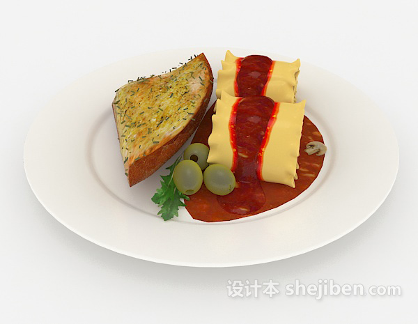 面包甜点3d模型下载