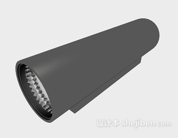 灰色长射灯3d模型下载