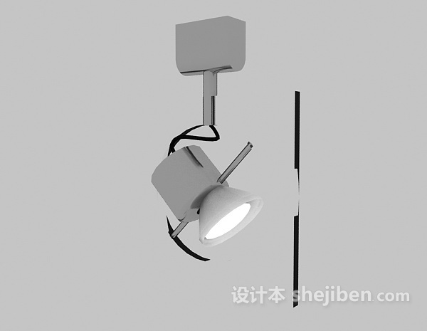 灰色射灯3d模型下载