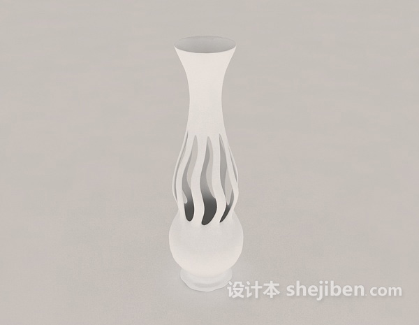 简约白色瓷器3d模型下载