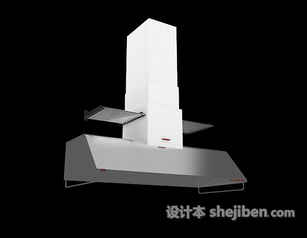 厨房灰色油烟机3d模型下载