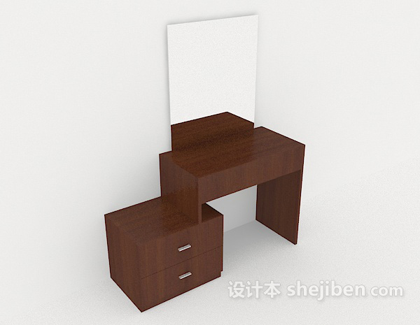 简单现代梳妆台3d模型下载