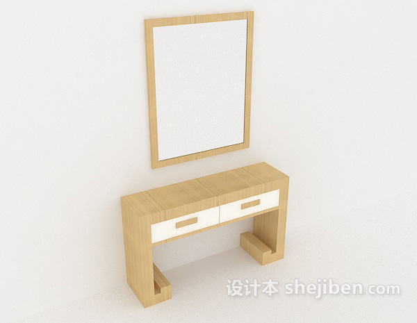 简约型梳妆台3d模型下载