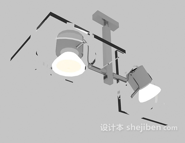 灰色舞台射灯3d模型下载